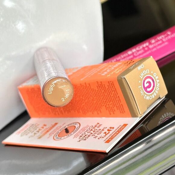 NIB GrandeBROW 2-In-1 Tinted Brow Gel + Brow Enhancing Serum Light Mini 4 Months - Picture 8 of 11